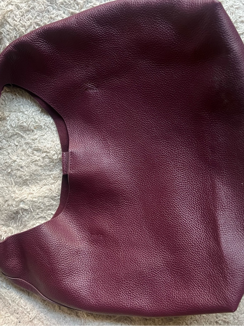 & Other Stories Plum Leather Hobo Shoulder Bag - Picture 2 of 16
